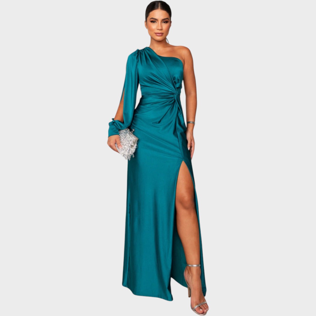 Rasa – Elegantiška ilga suknelė vienam peti