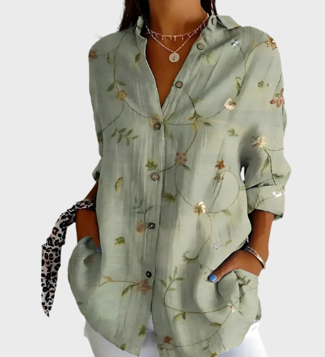 Medvilninė Marškinėliai su Gėlių Raštu