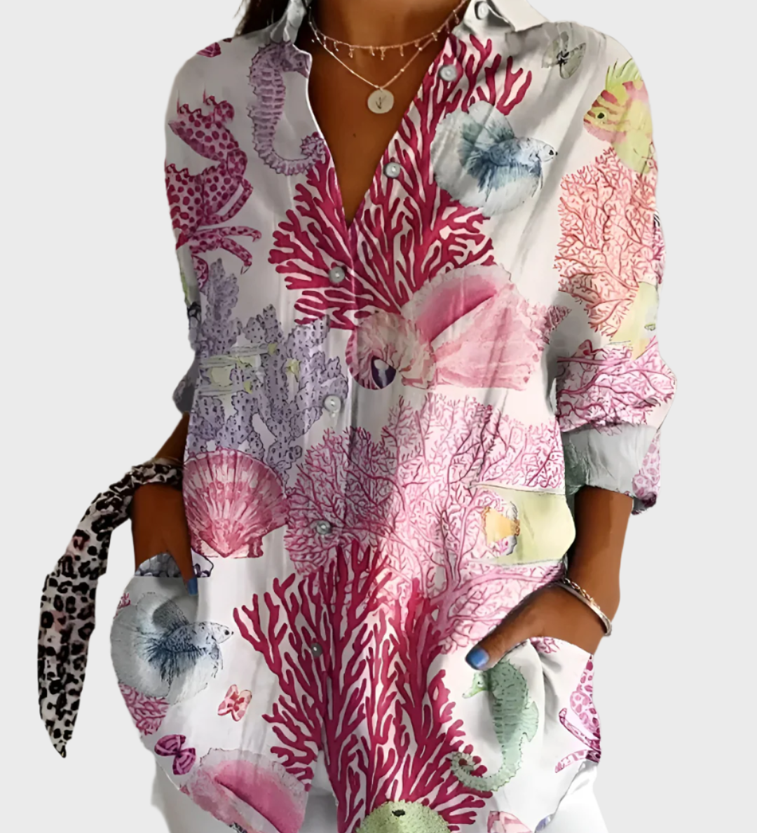 Medvilninė Marškinėliai su Gėlių Raštu