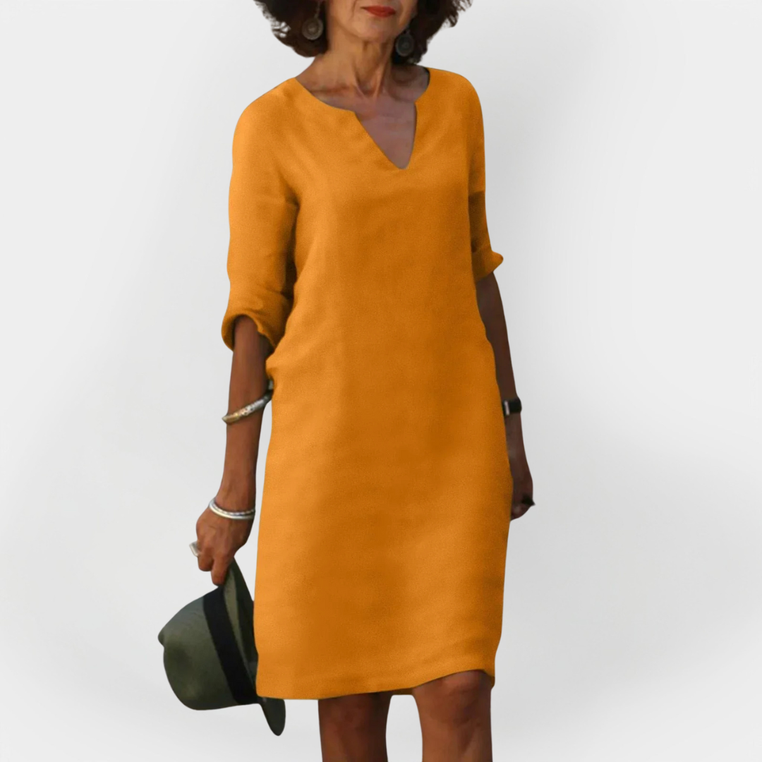 Kasdienis Suknelė su V Iškirpte