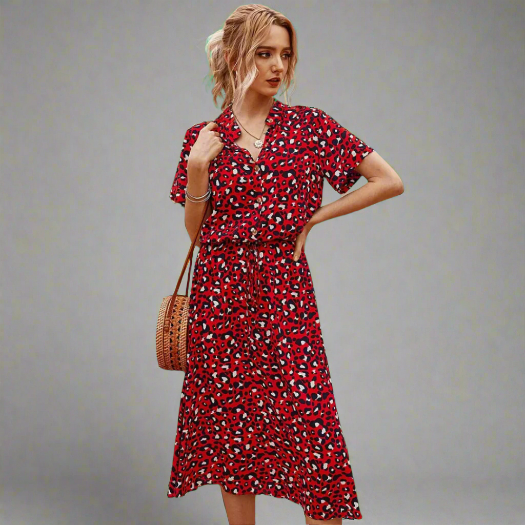 Vasaros suknelė iš pasirinkto audinio