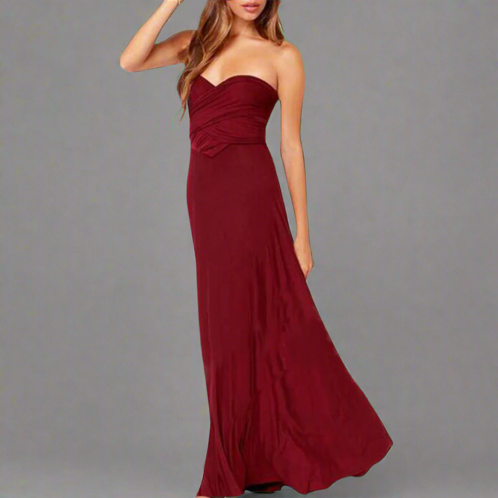 Transformuotas su elegantiška medžiaga suknelė