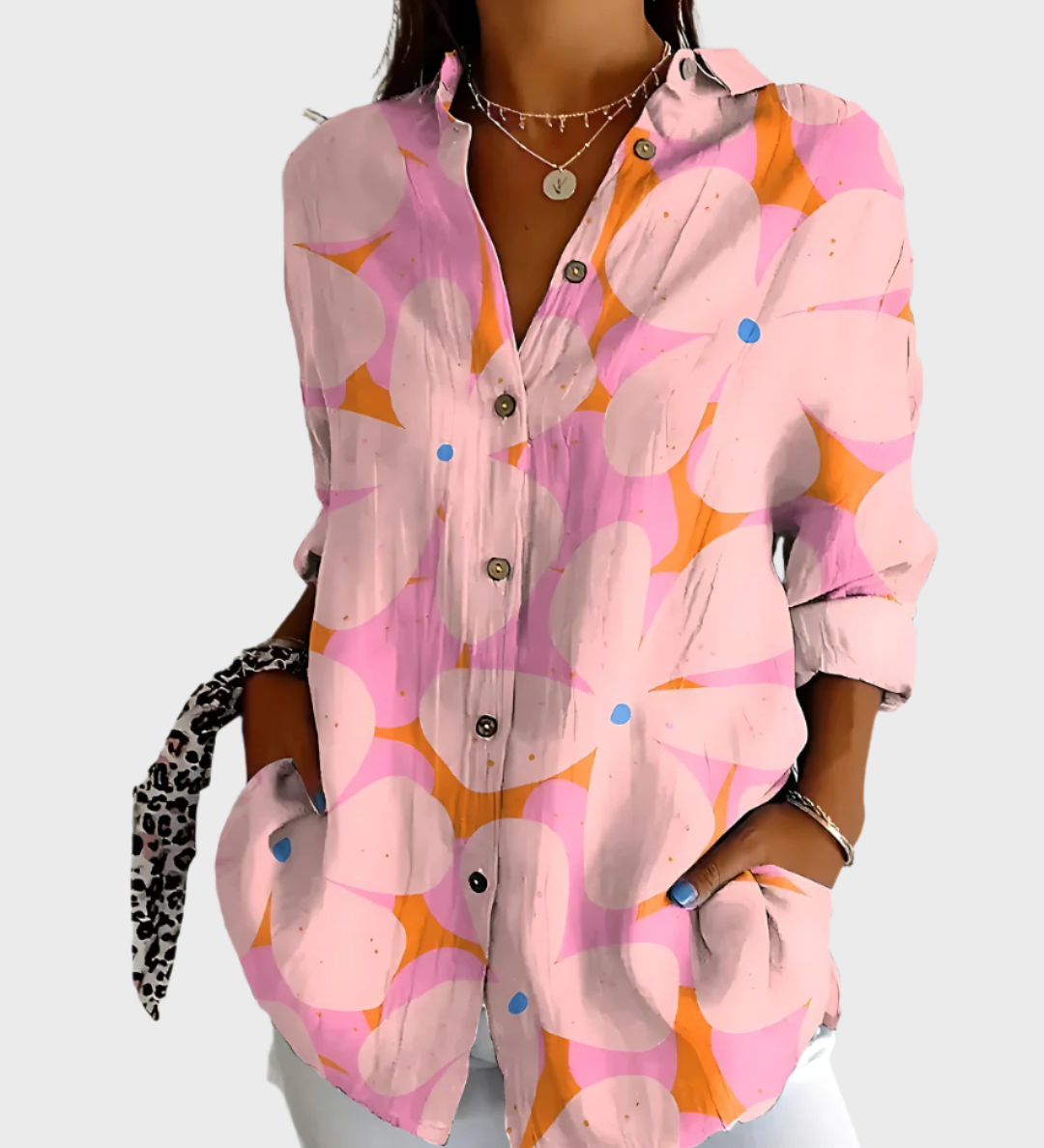 Medvilninė Marškinėliai su Gėlių Raštu