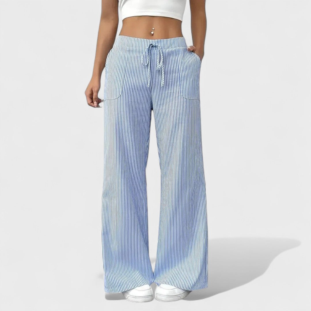 Maria - Plati patogi kelnės su elegantiškais akcentais