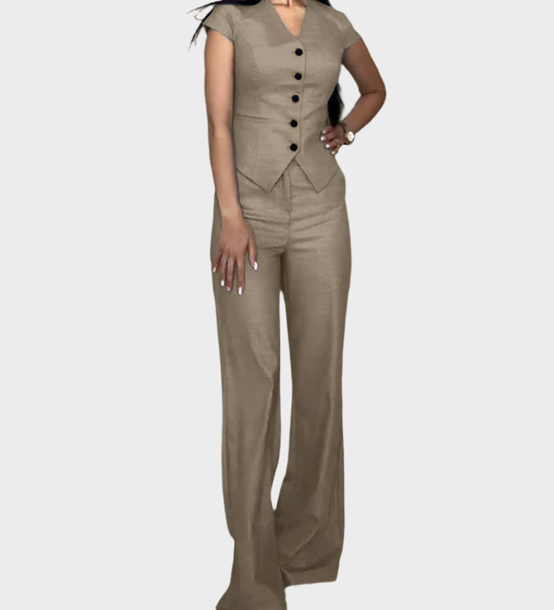 V formos viršutinė dalis ir kelnės rinkinys