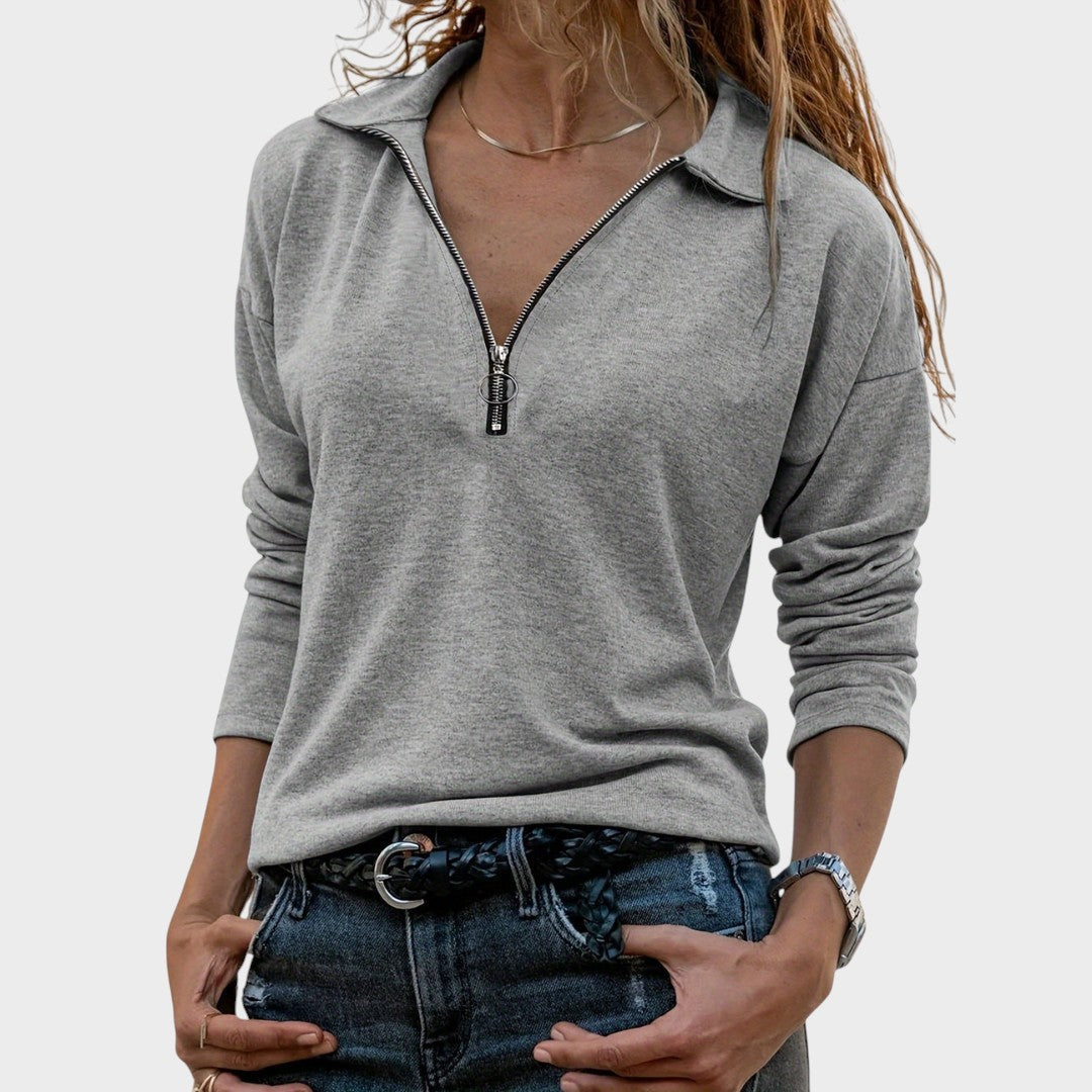 Monika - Moteriški Pusiau Užtraukiami Megztiniai