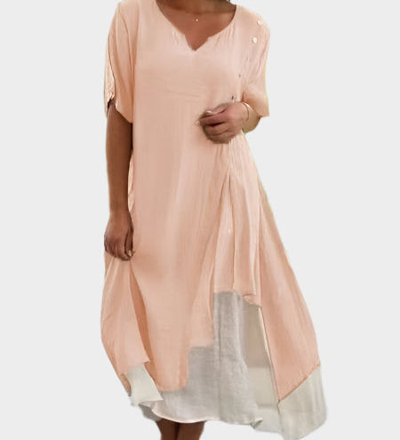 Klasikinis Maxi Suknelė Vienos Spalvos