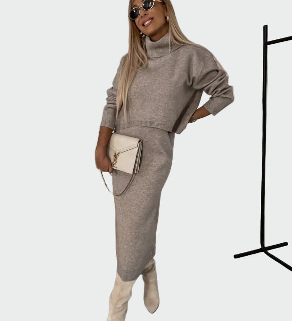 Suknelės ir Megztinio Komplektas