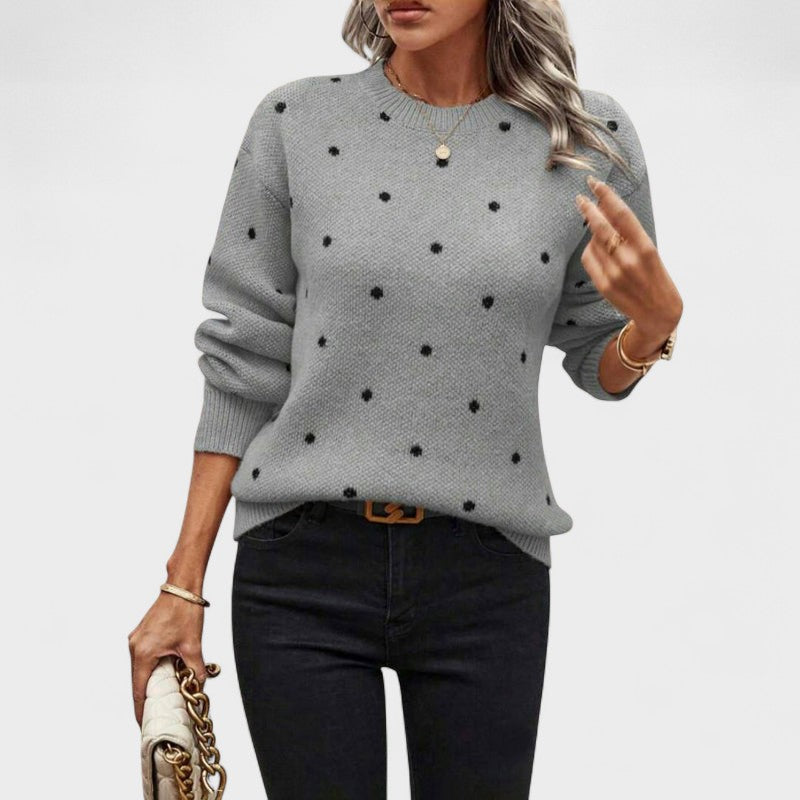 Monika - Mezginis megztinis su taškeliais