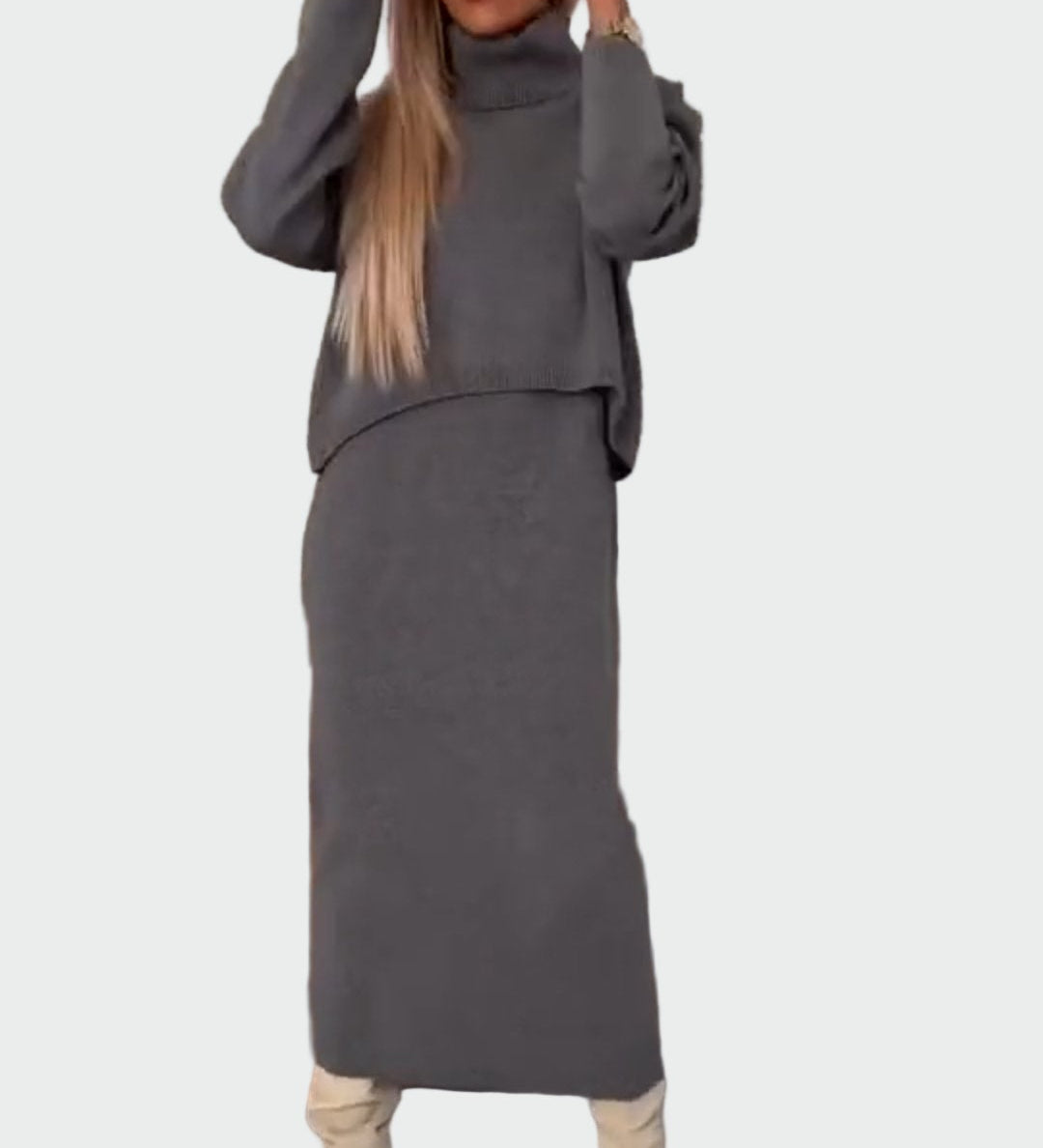 Suknelės ir Megztinio Komplektas