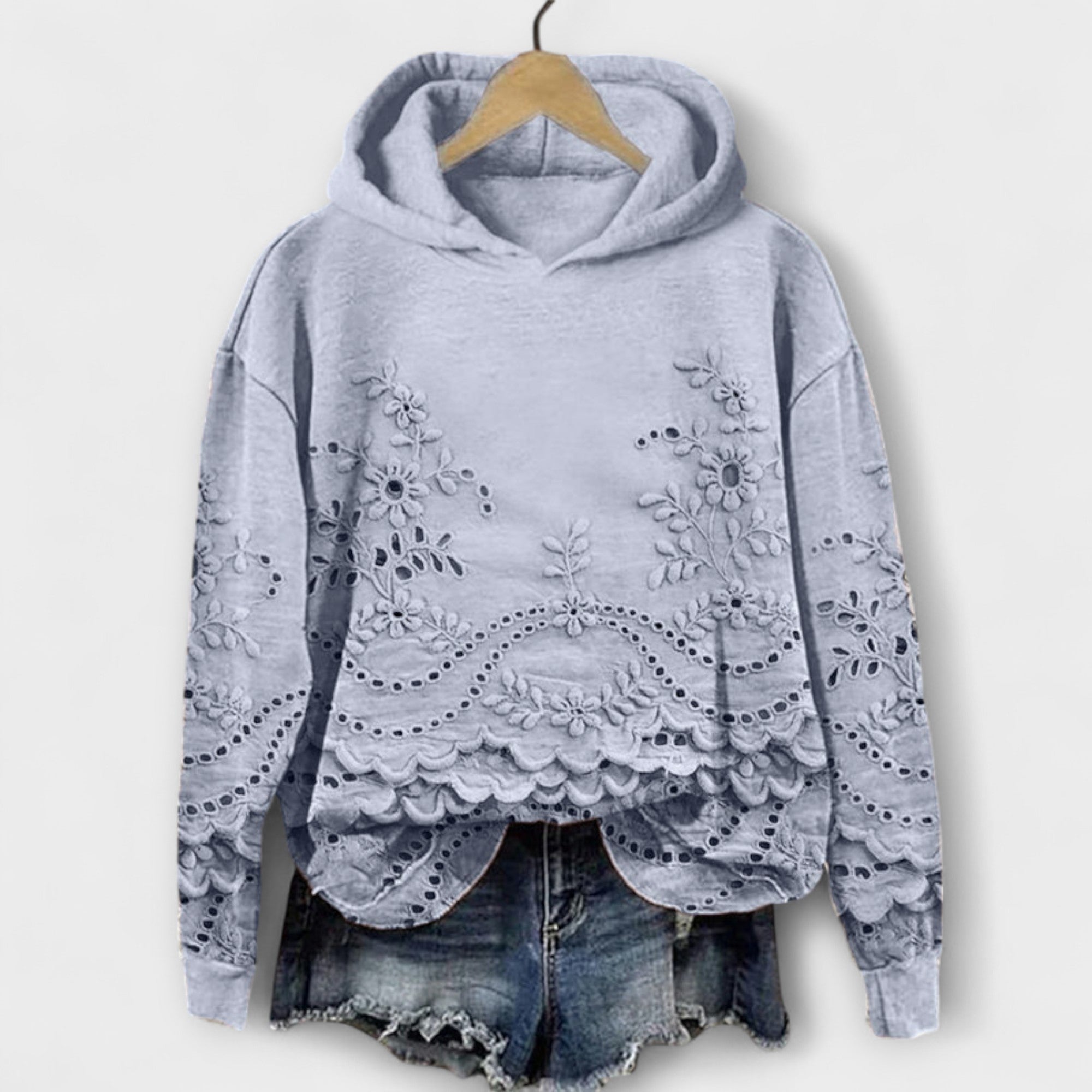 Grace – Vintage Hoodie su gėlių raštu
