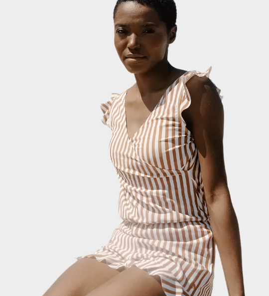 Maudymosi kostiumėlis su Volanais ir Krūtinės Parama