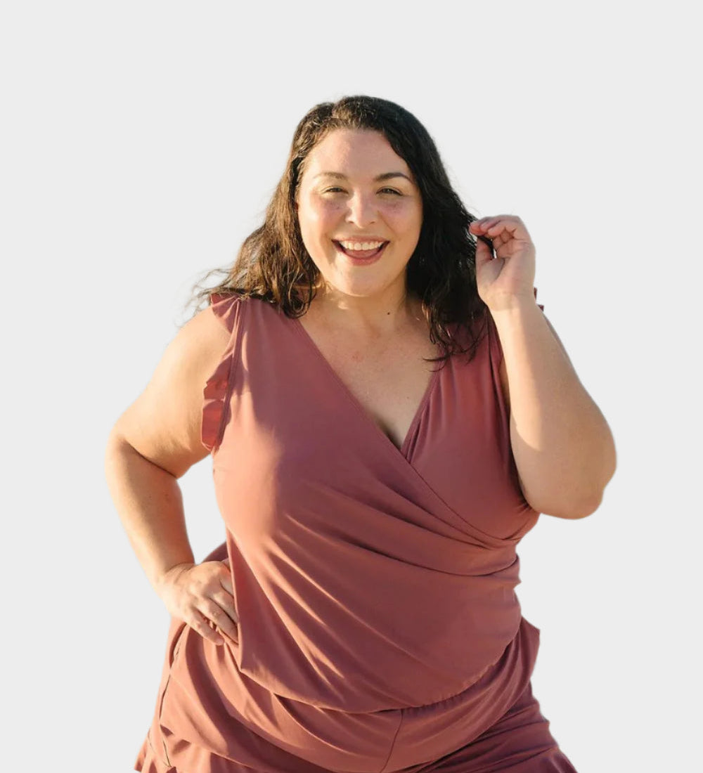 Maudymosi kostiumėlis su Volanais ir Krūtinės Parama