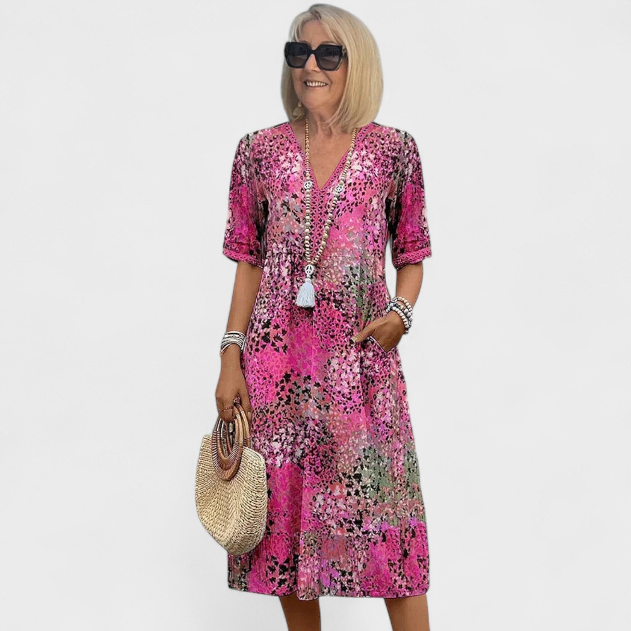 Sigita- Ryški Vidutinio Ilgio Suknelė