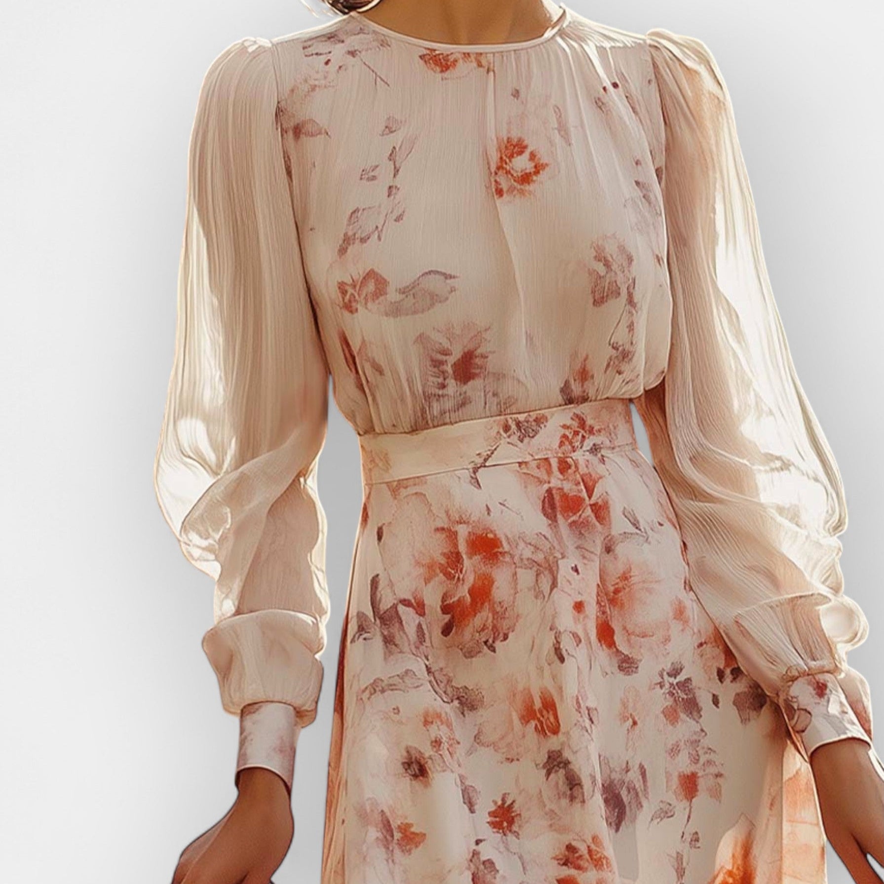 Romantiška Suknelė su Raukiniais