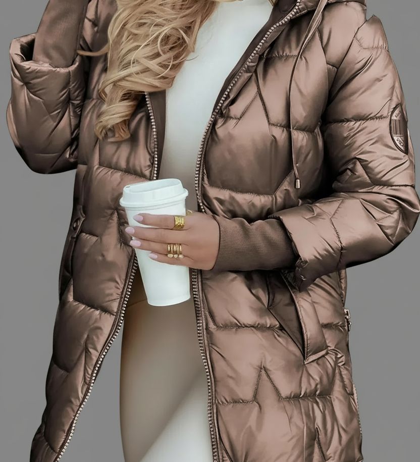 Aistė - Elegantiškas žieminis paltas su gobtuvu