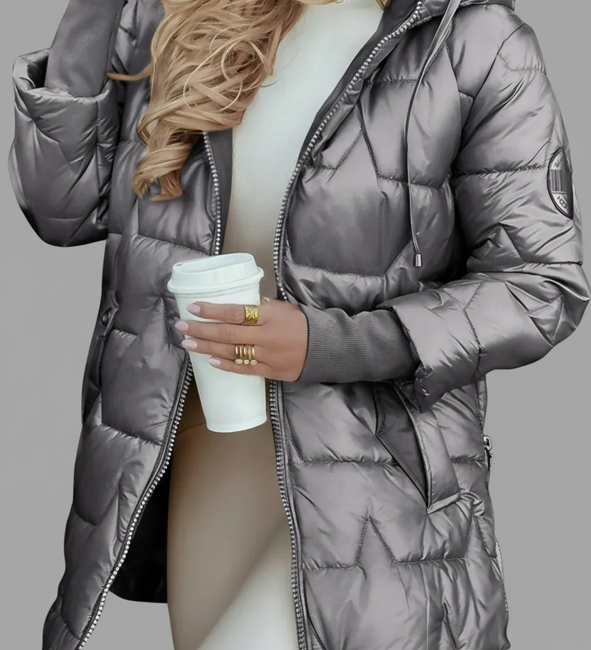 Aistė - Elegantiškas žieminis paltas su gobtuvu